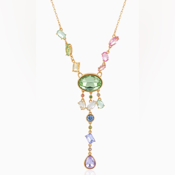 Swarovski Jewelry - Swarovski Crystal exquisite CASCADE lariat in gold plating NWT colorful sparkle